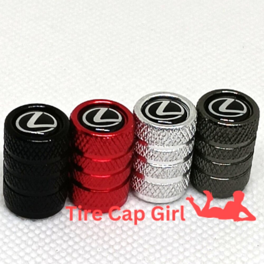 LEXUS TIRE CAPS UNIVERSAL  Air Valve Stem Caps 4 included per pack